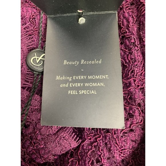 NWT Adrianna Papell Purple Floral Lace Full Length Gown US Size 14 - Picture 12 of 15